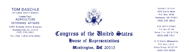 daschle letterhead