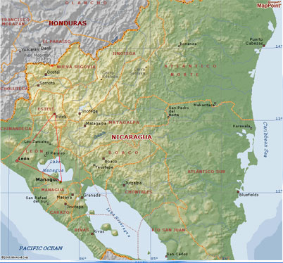 Nicaragua map
